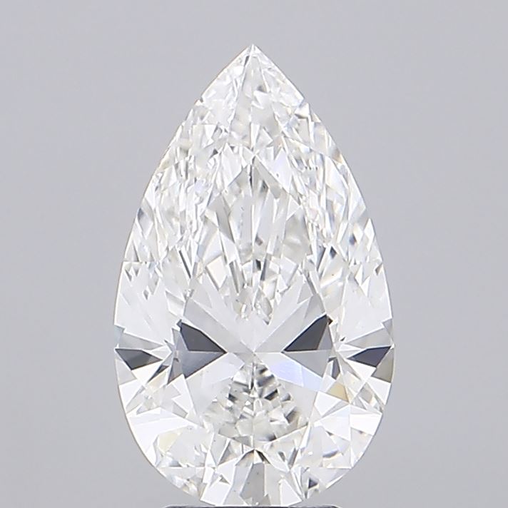 4.12 Carat Pear Shaped, Excellent Cut, F Color, VS1 Clarity, IGI Certified Lab Grown Diamond