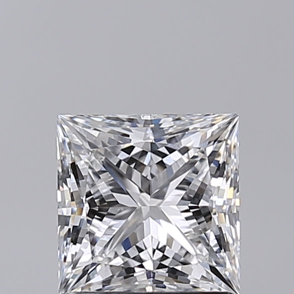 1.28 Carat Princess Shaped, Excellent Cut, D Color, VVS2 Clarity, IGI Certified Lab Grown Diamond