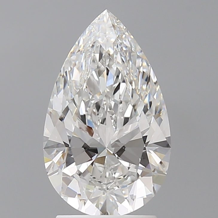 2.52 Carat Pear Shaped, Ideal Cut, E Color, VVS2 Clarity, IGI Certified Lab Grown Diamond