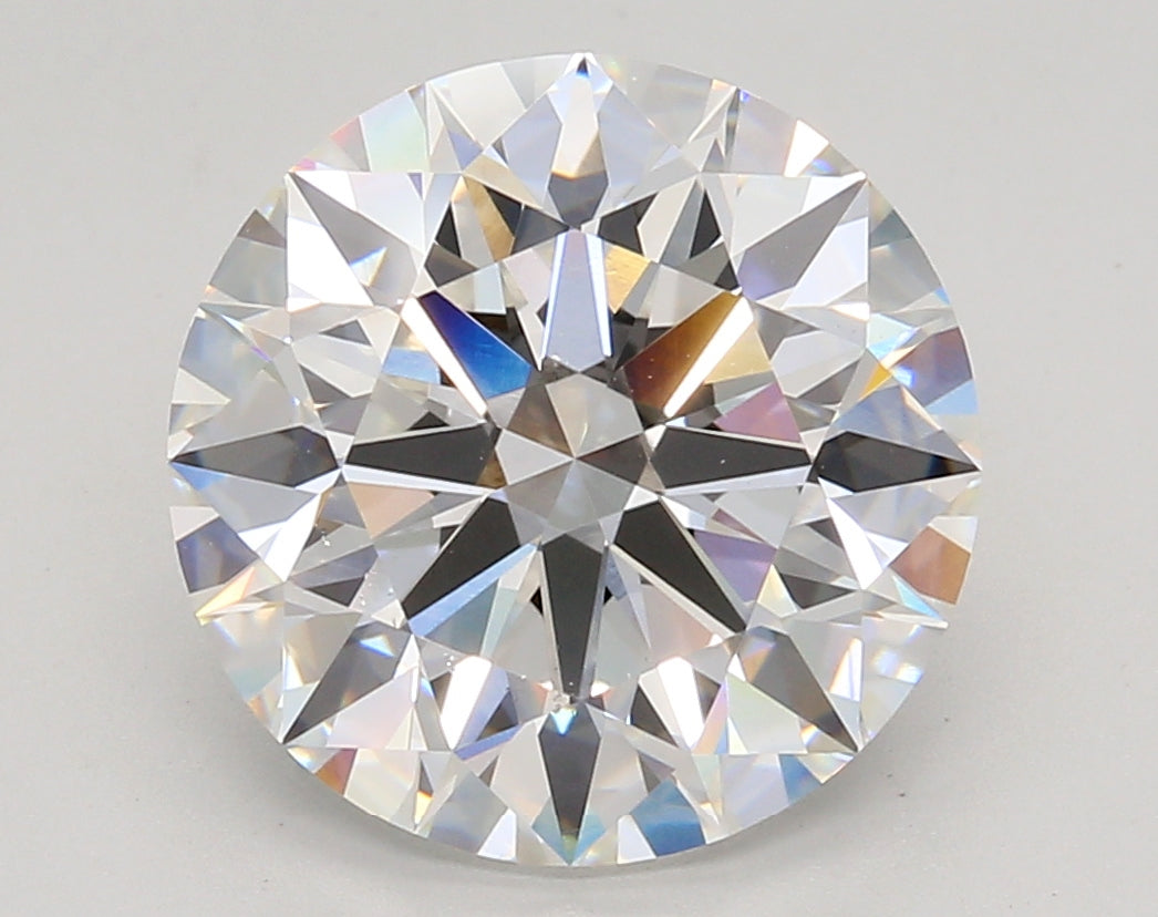 5.52 Carat Round Shaped, Ideal Cut, E Color, VVS2 Clarity, IGI Certified Lab Grown Diamond