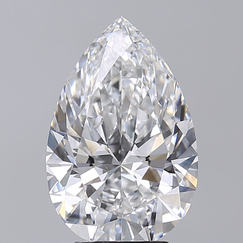 4.02 Carat Pear Shaped, Excellent Cut, D Color, VS1 Clarity, IGI Certified Lab Grown Diamond