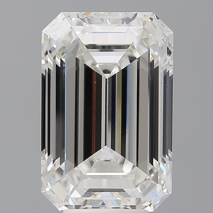 7.57 Carat Emerald Shaped, Ideal Cut, F Color, VS1 Clarity, IGI Certified Lab Grown Diamond