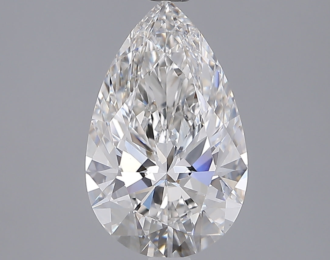 2.56 Carat Pear Shaped, Ideal Cut, F Color, VS1 Clarity, IGI Certified Lab Grown Diamond