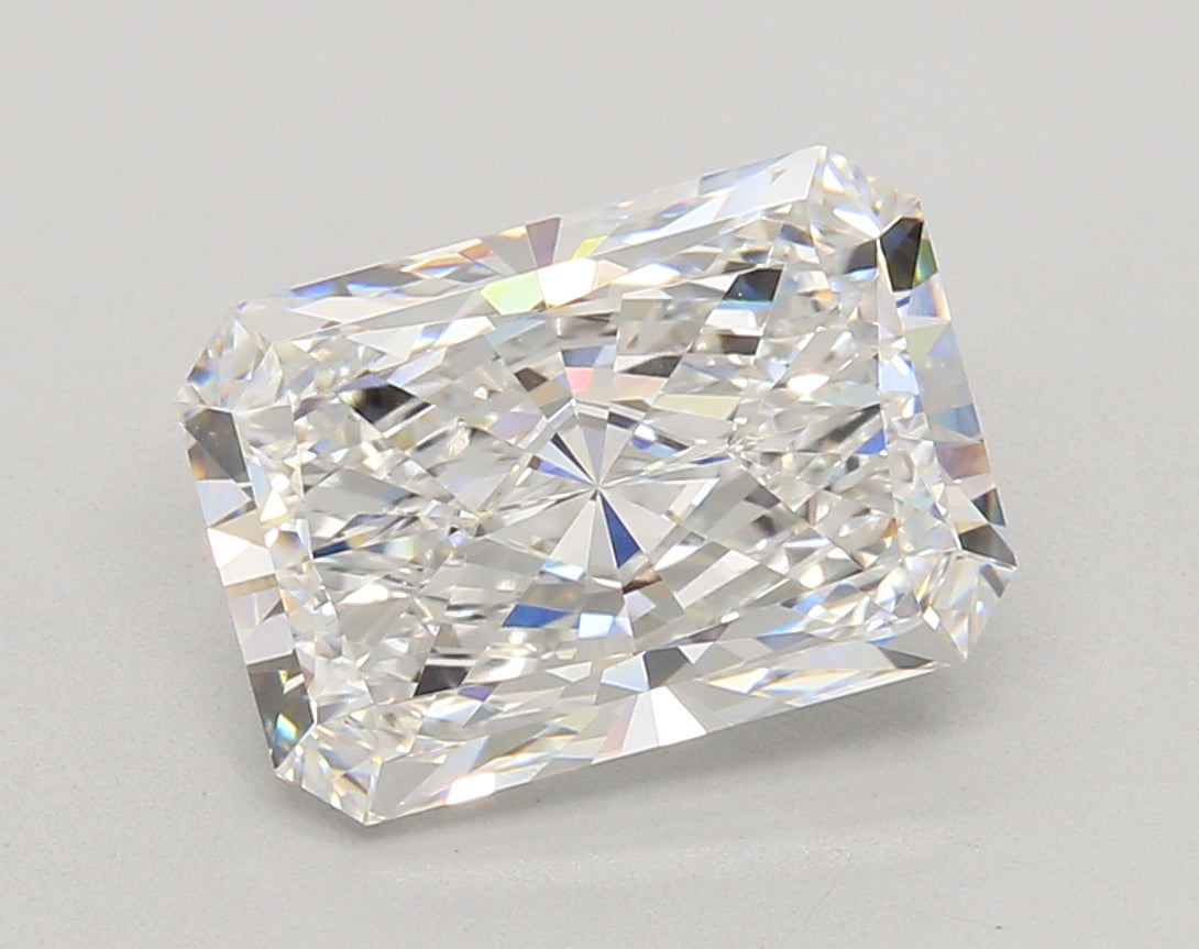 4.06 Carat Radiant Shaped, Ideal Cut, E Color, VVS2 Clarity, IGI Certified Lab Grown Diamond