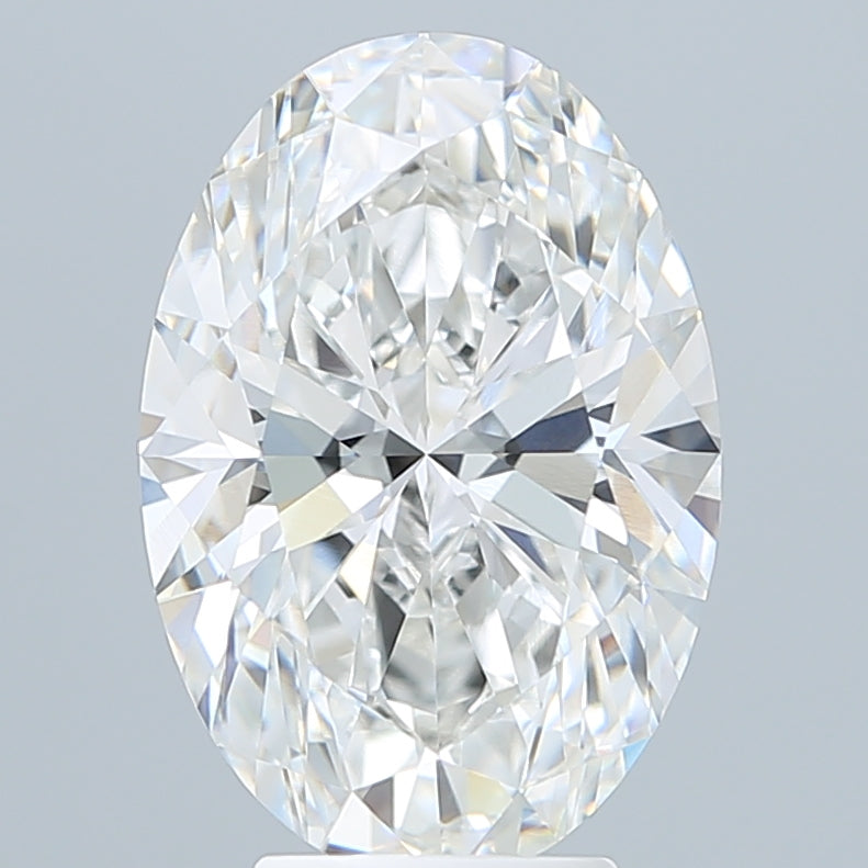 5.04 Carat Oval Shaped, Ideal Cut, F Color, VVS2 Clarity, IGI Certified Lab Grown Diamond