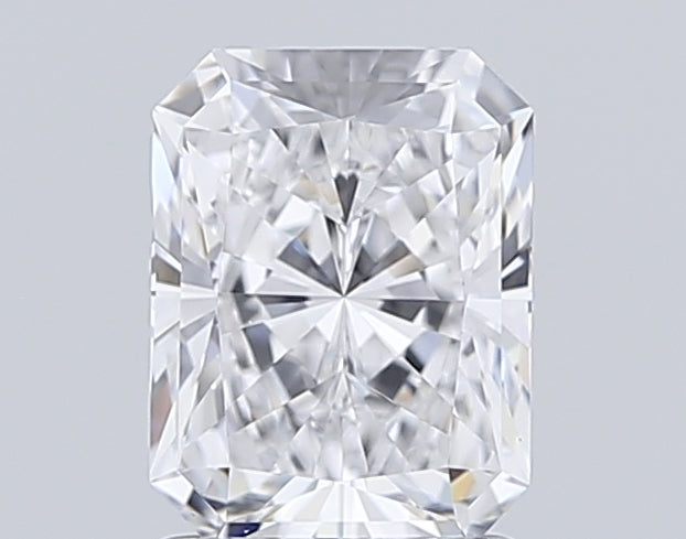 1.54 Carat Radiant Shaped, Ideal Cut, D Color, VVS2 Clarity, IGI Certified Lab Grown Diamond