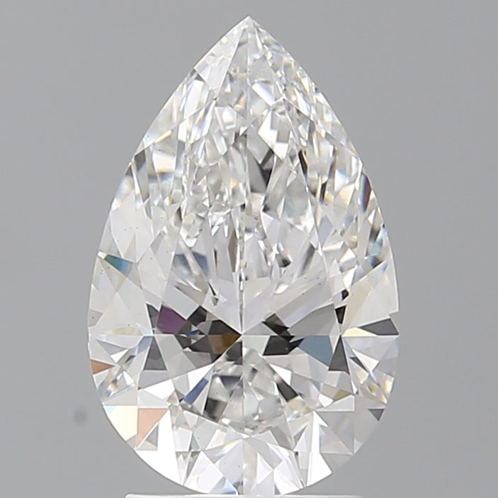 2.58 Carat Pear Shaped, Ideal Cut, E Color, VVS2 Clarity, IGI Certified Lab Grown Diamond