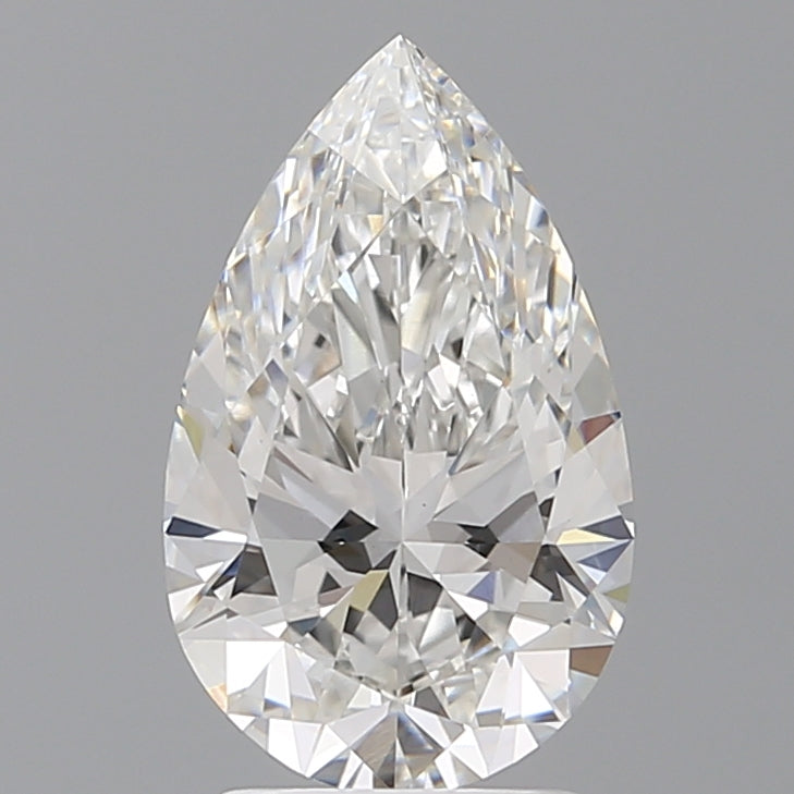 2.60 Carat Pear Shaped, Ideal Cut, F Color, VS1 Clarity, IGI Certified Lab Grown Diamond