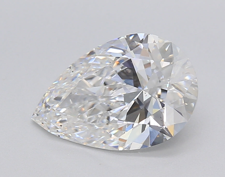 2.02 Carat Pear Shaped, Very Good Cut, D Color, VS2 Clarity, IGI Certified Lab Grown Diamond