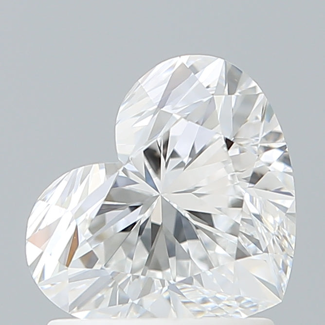 1.41 Carat Heart Shaped, Ideal Cut, D Color, VVS2 Clarity, IGI Certified Lab Grown Diamond