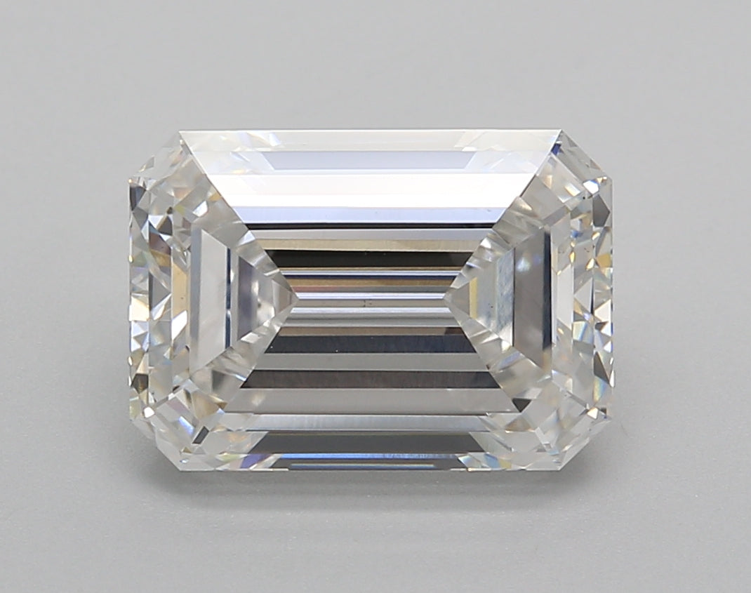 4.02 Carat Emerald Shaped, Very Good Cut, F Color, VS1 Clarity, IGI Certified Lab Grown Diamond