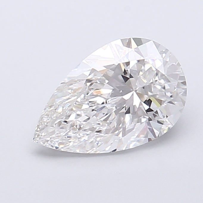 1.50 Carat Pear Shaped, Very Good Cut, E Color, VVS2 Clarity, IGI Certified Lab Grown Diamond
