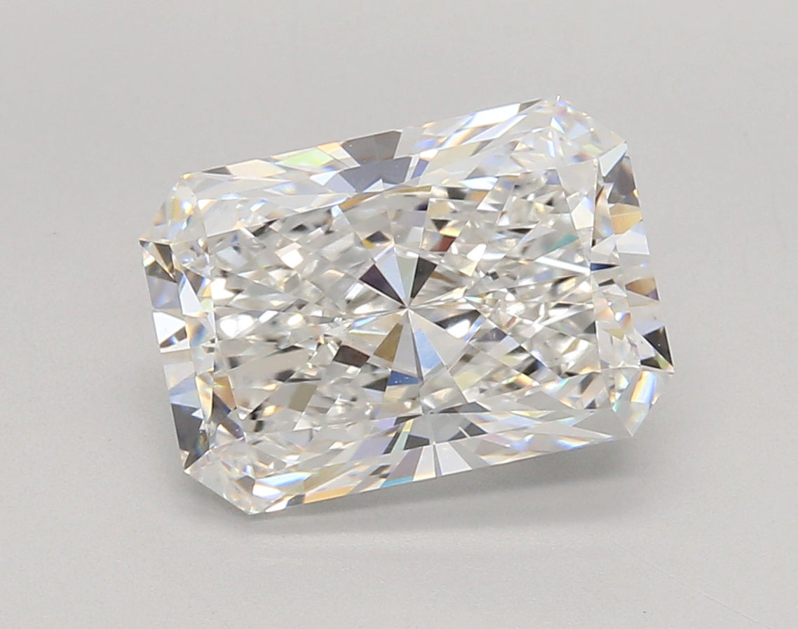 4.07 Carat Radiant Shaped, Ideal Cut, E Color, VVS2 Clarity, IGI Certified Lab Grown Diamond