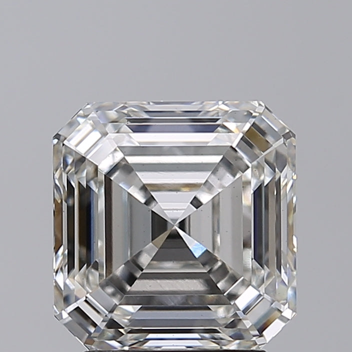 3.03 Carat Asscher Shaped, Ideal Cut, H Color, VS1 Clarity, IGI Certified Lab Grown Diamond