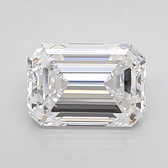 1.54 Carat Emerald Shaped, Ideal Cut, D Color, VS1 Clarity, IGI Certified Lab Grown Diamond