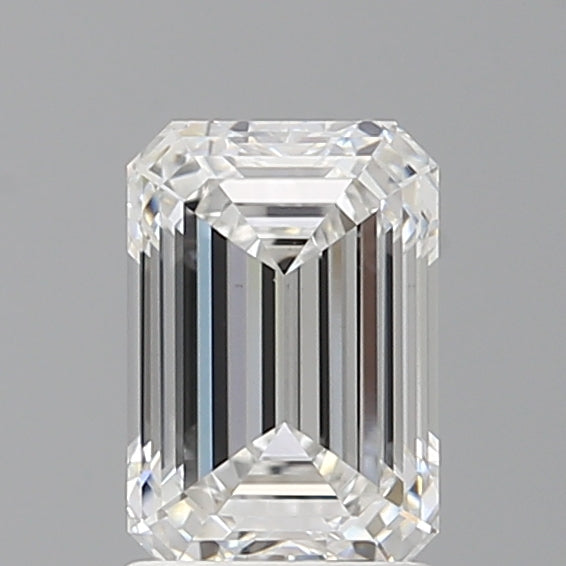 1.57 Carat Emerald Shaped, Ideal Cut, D Color, VVS2 Clarity, IGI Certified Lab Grown Diamond
