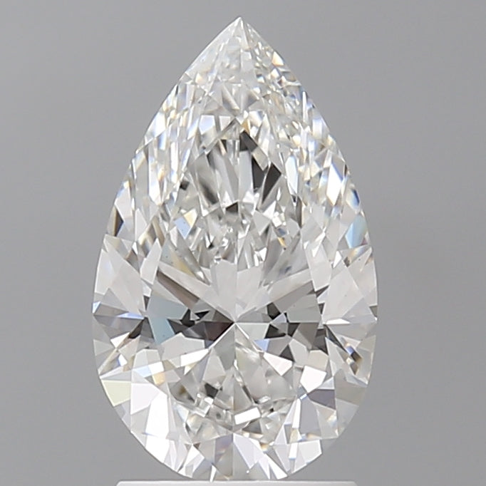2.10 Carat Pear Shaped, Ideal Cut, E Color, VS1 Clarity, IGI Certified Lab Grown Diamond