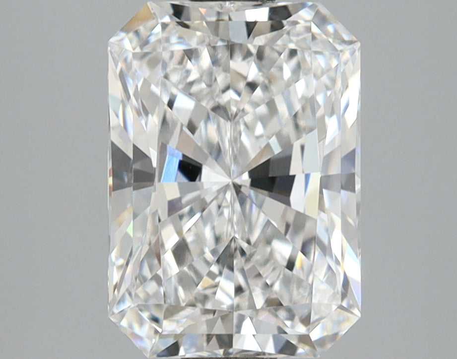 2.60 Carat Radiant Shaped, Ideal Cut, D Color, VVS2 Clarity, IGI Certified Lab Grown Diamond