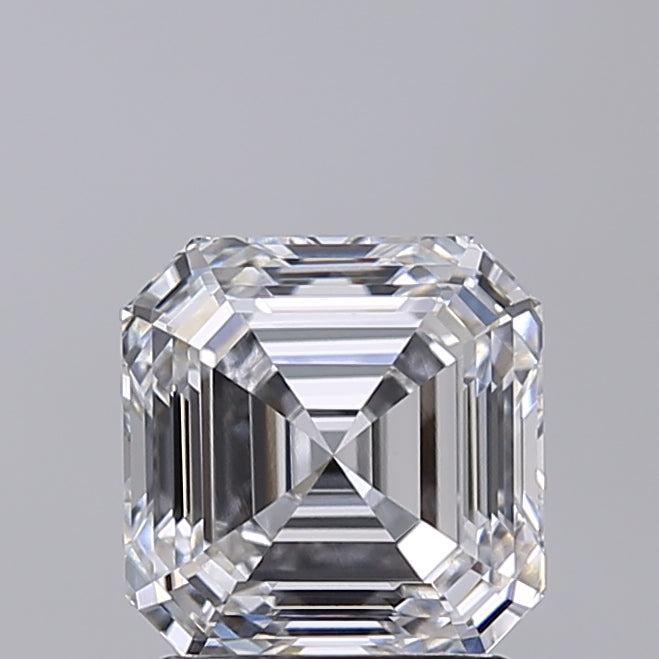 2.02 Carat Asscher Shaped, Very Good Cut, D Color, VVS2 Clarity, IGI Certified Lab Grown Diamond