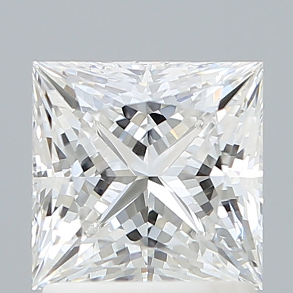 1.57 Carat Princess Shaped, Excellent Cut, E Color, VVS2 Clarity, IGI Certified Lab Grown Diamond