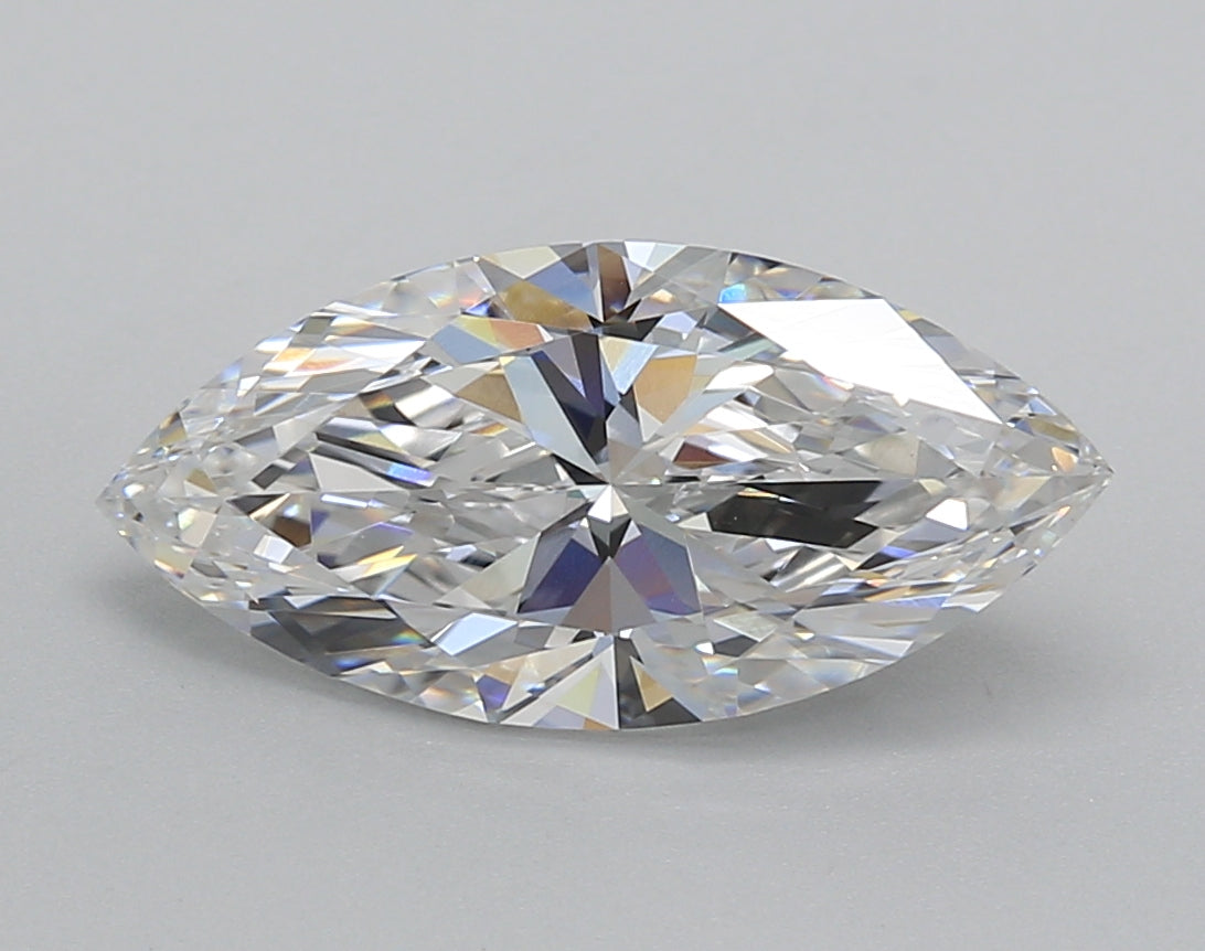 2.55 Carat Marquise Shaped, Very Good Cut, E Color, VVS2 Clarity, IGI Certified Lab Grown Diamond