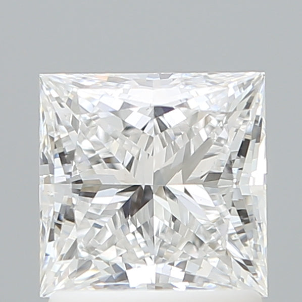 1.50 Carat Princess Shaped, Ideal Cut, D Color, VVS2 Clarity, IGI Certified Lab Grown Diamond