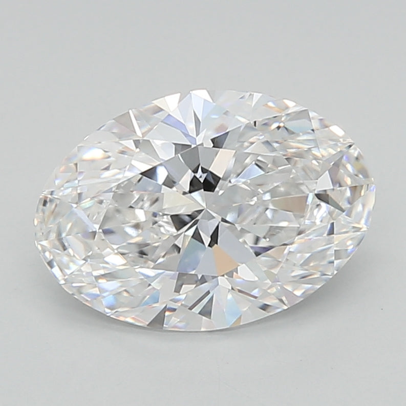 2.02 Carat Oval Shaped, Excellent Cut, D Color, VVS2 Clarity, IGI Certified Lab Grown Diamond