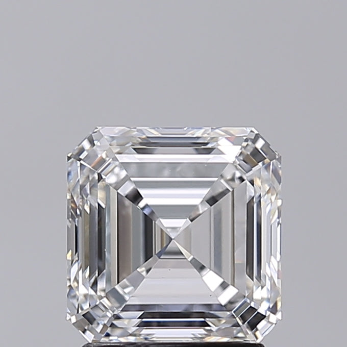 2.00 Carat Asscher Shaped, Very Good Cut, E Color, VVS2 Clarity, IGI Certified Lab Grown Diamond