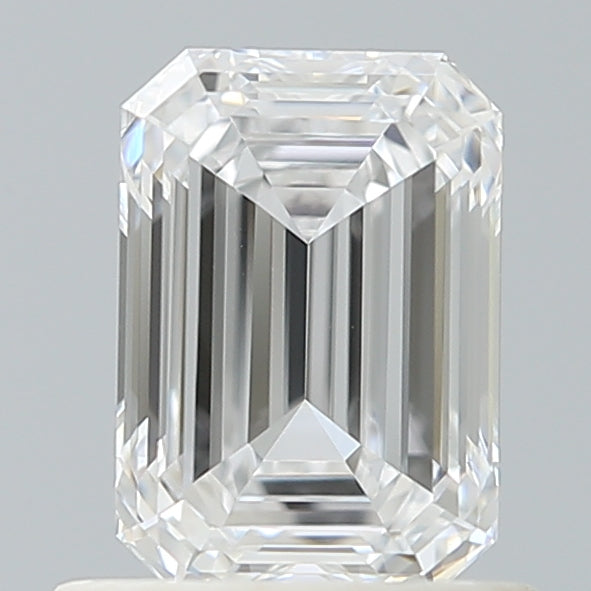 0.90 Carat Emerald Shaped, Ideal Cut, D Color, VVS2 Clarity, IGI Certified Lab Grown Diamond