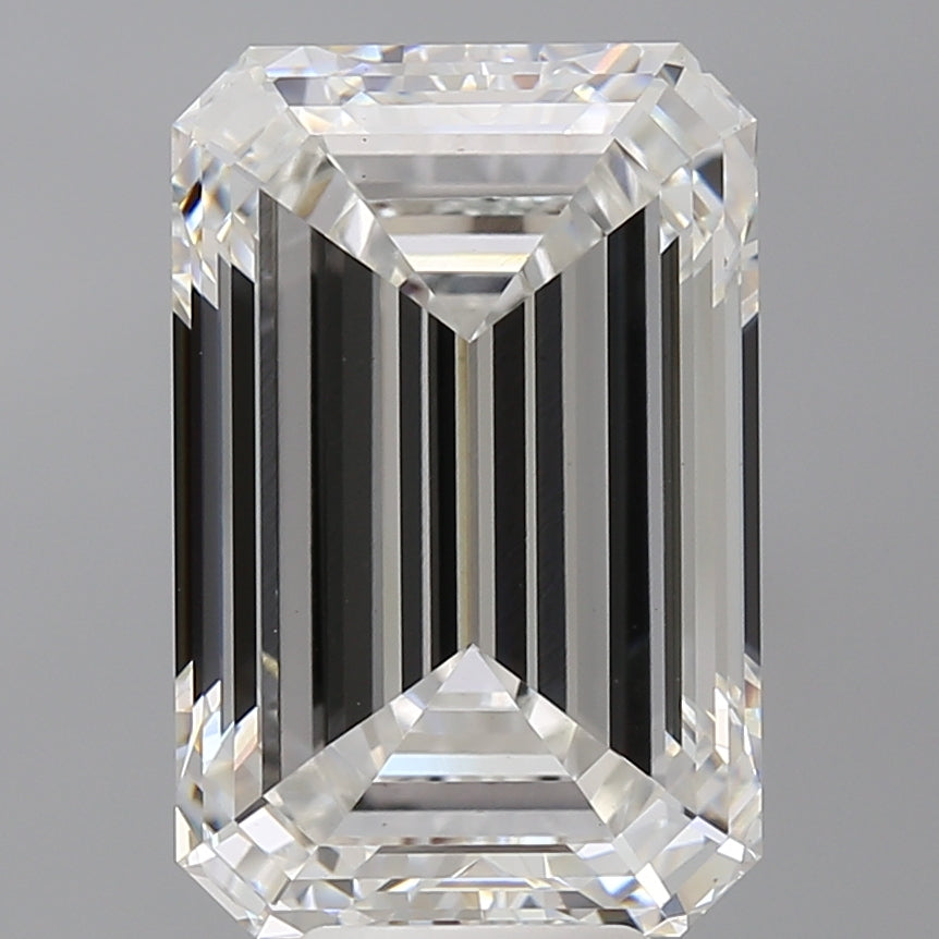 8.55 Carat Emerald Shaped, Ideal Cut, F Color, VS1 Clarity, IGI Certified Lab Grown Diamond