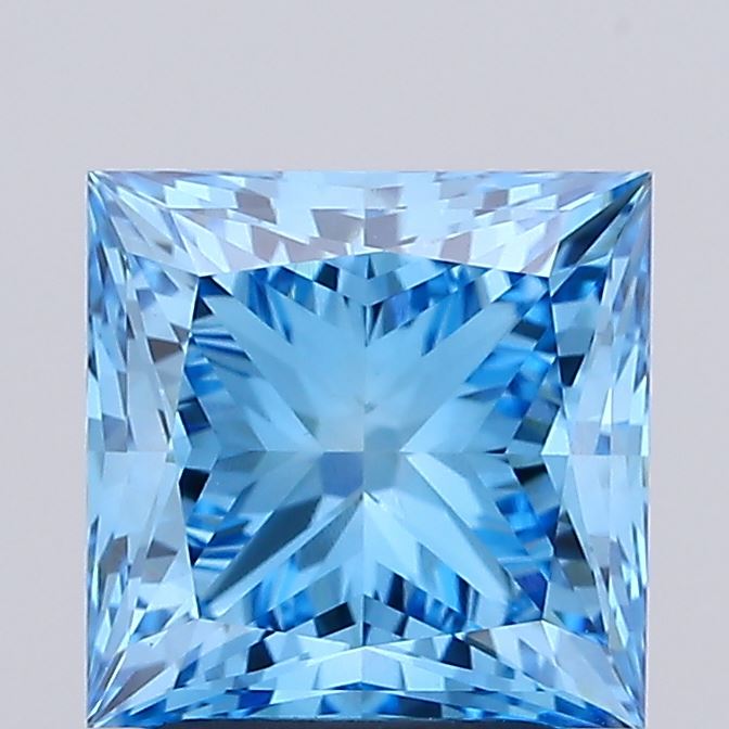 2.83 Carat Princess Shaped, Ideal Cut, VVS2 Clarity, IGI Certified Lab Grown Diamond
