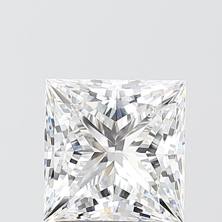 2.05 Carat Princess Shaped, Ideal Cut, D Color, VVS2 Clarity, IGI Certified Lab Grown Diamond