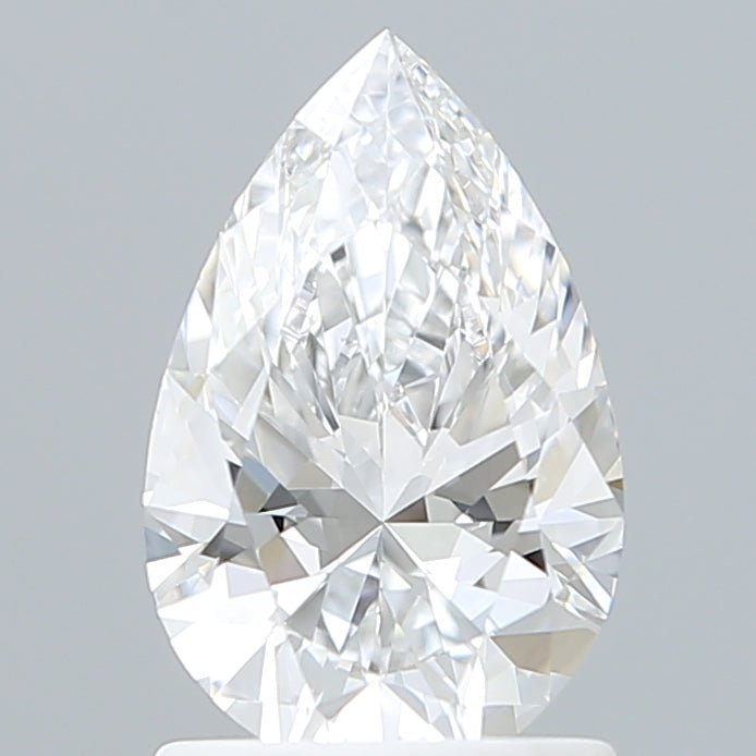 1.24 Carat Pear Shaped, Ideal Cut, D Color, VVS2 Clarity, IGI Certified Lab Grown Diamond