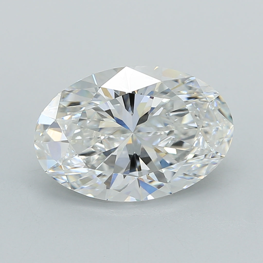 3.04 Carat Oval Shaped, Excellent Cut, E Color, VVS2 Clarity, IGI Certified Lab Grown Diamond