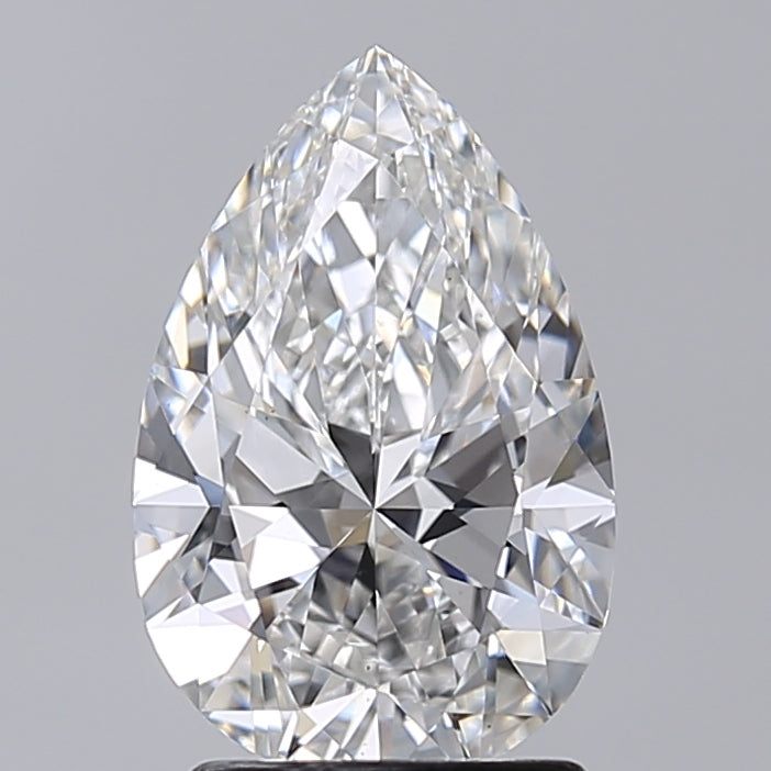 2.01 Carat Pear Shaped, Excellent Cut, E Color, VS1 Clarity, IGI Certified Lab Grown Diamond