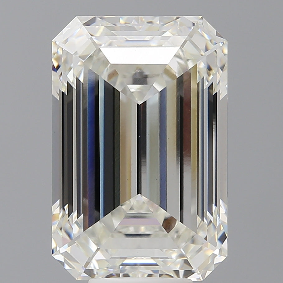10.09 Carat Emerald Shaped, Ideal Cut, G Color, VVS2 Clarity, IGI Certified Lab Grown Diamond