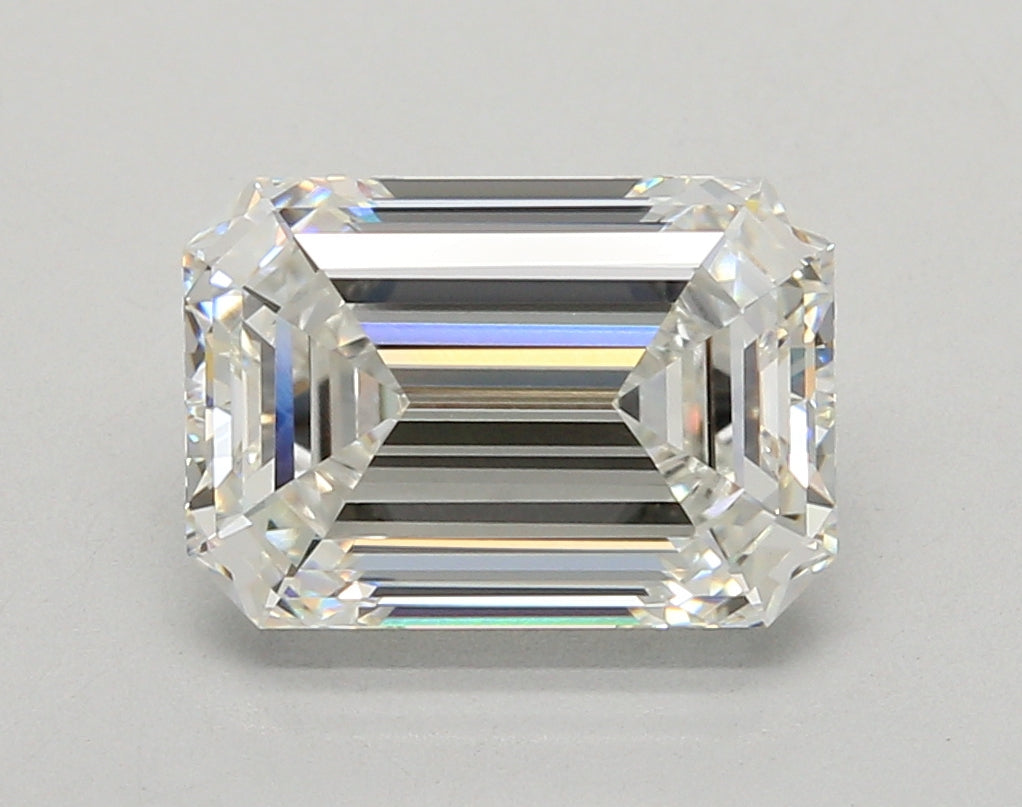 4.06 Carat Emerald Shaped, Ideal Cut, F Color, VVS2 Clarity, IGI Certified Lab Grown Diamond