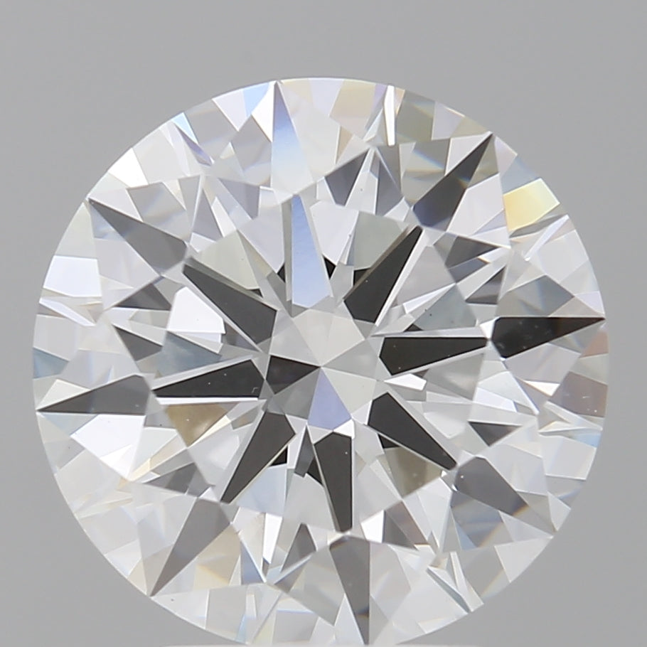 4.09 Carat Round Shaped, Ideal Cut, F Color, VVS2 Clarity, IGI Certified Lab Grown Diamond
