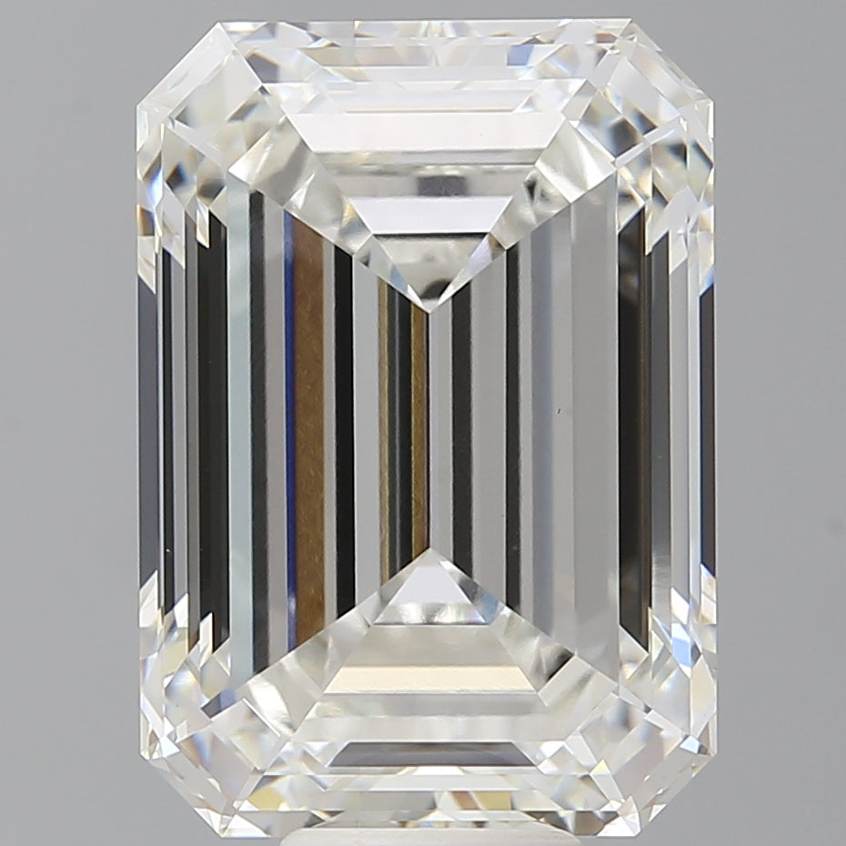 12.59 Carat Emerald Shaped, Ideal Cut, F Color, VVS2 Clarity, IGI Certified Lab Grown Diamond