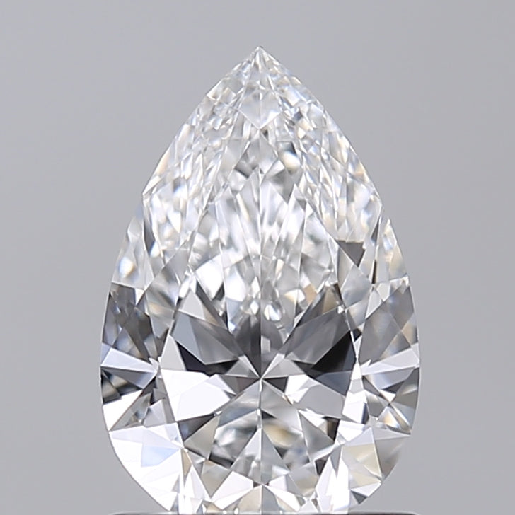 1.02 Carat Pear Shaped, Excellent Cut, D Color, VVS2 Clarity, IGI Certified Lab Grown Diamond