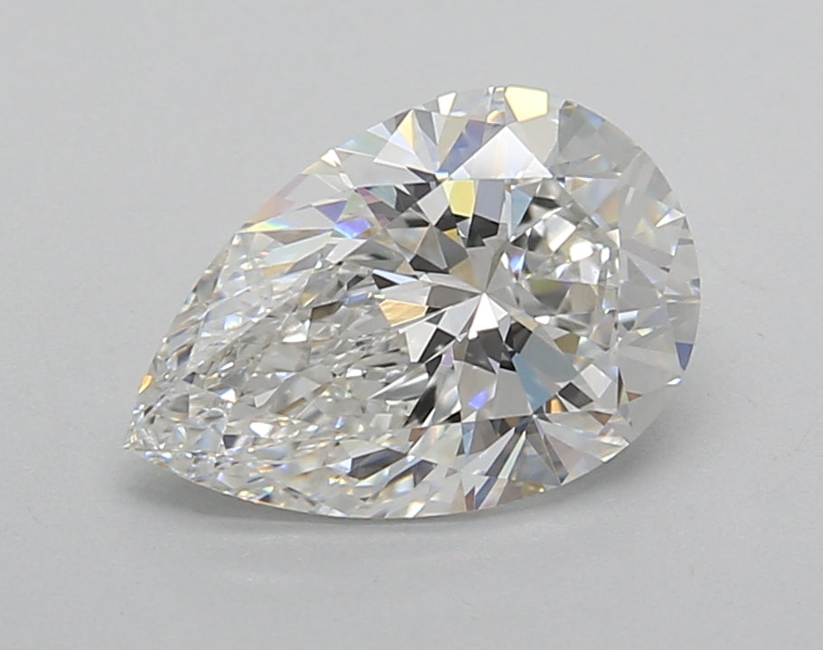 2.02 Carat Pear Shaped, Excellent Cut, E Color, VVS2 Clarity, IGI Certified Lab Grown Diamond