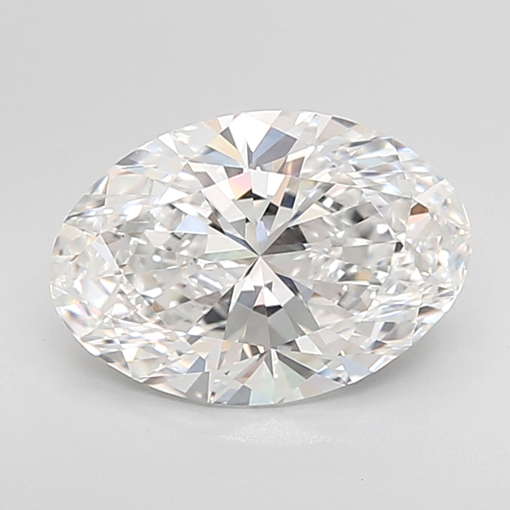 4.05 Carat Oval Shaped, Ideal Cut, D Color, VVS2 Clarity, IGI Certified Lab Grown Diamond