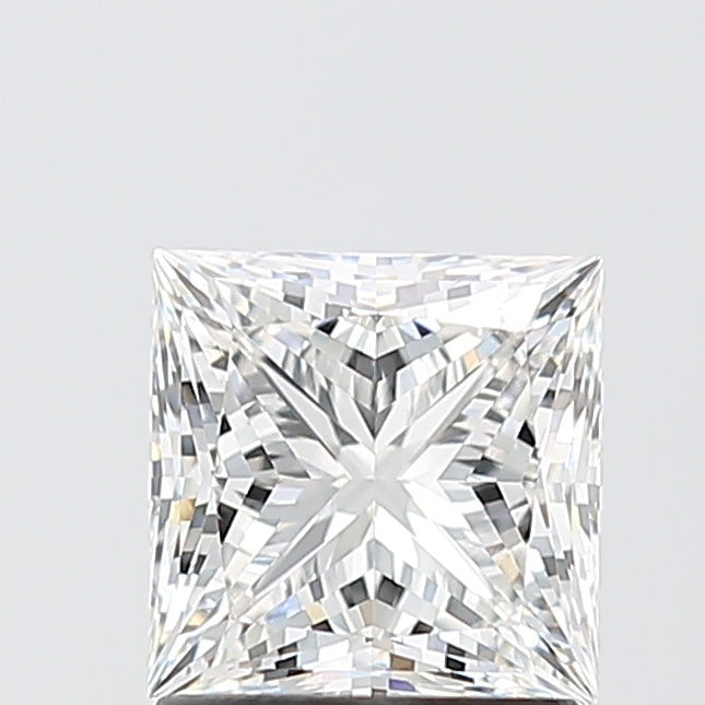 1.56 Carat Princess Shaped, Ideal Cut, E Color, VVS2 Clarity, IGI Certified Lab Grown Diamond