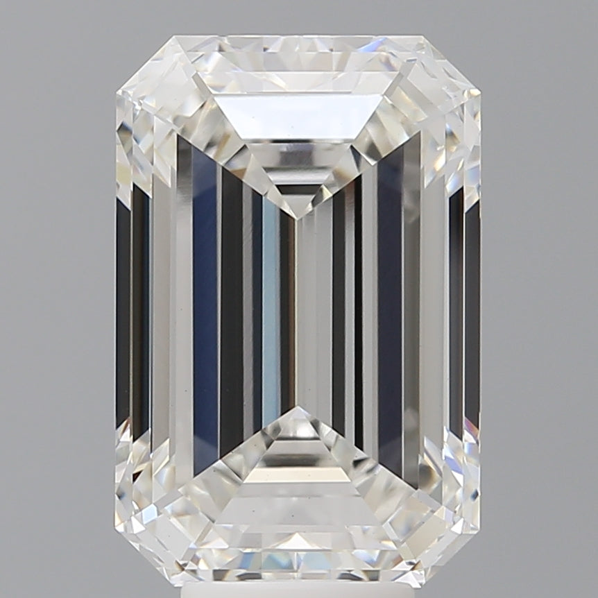 8.07 Carat Emerald Shaped, Ideal Cut, F Color, VS1 Clarity, IGI Certified Lab Grown Diamond