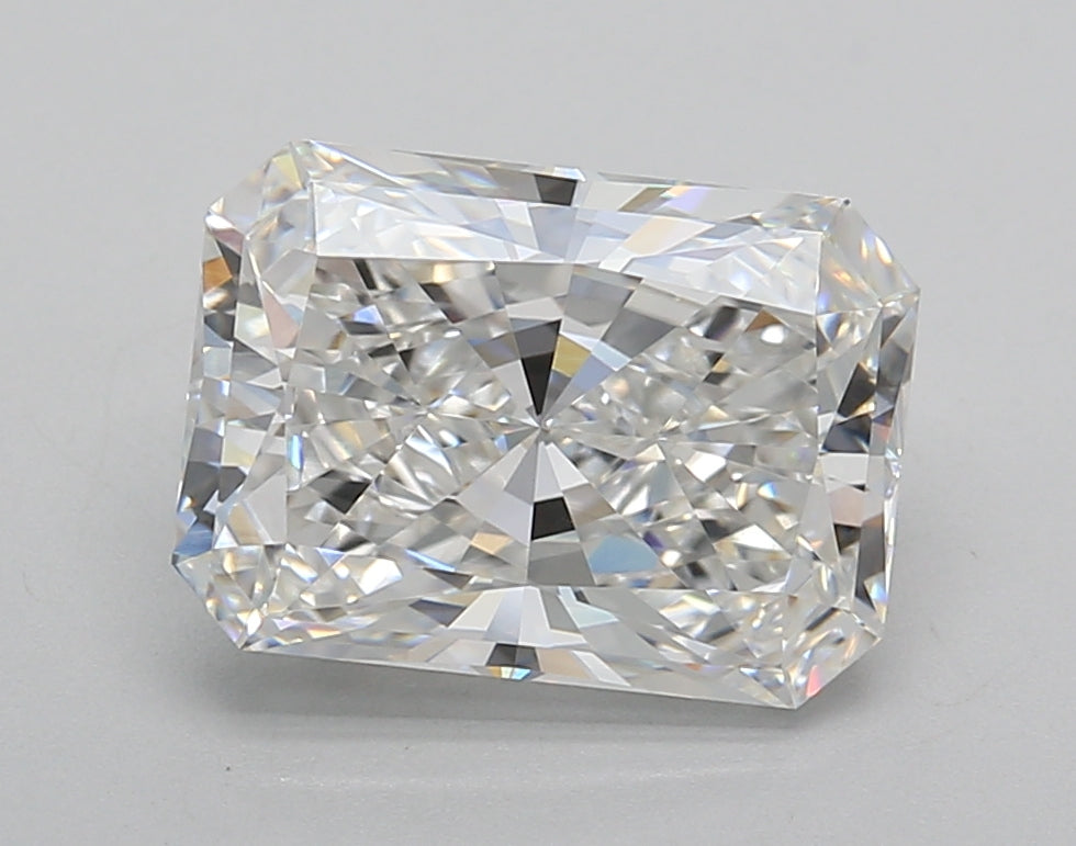 3.02 Carat Radiant Shaped, Excellent Cut, E Color, VVS2 Clarity, IGI Certified Lab Grown Diamond