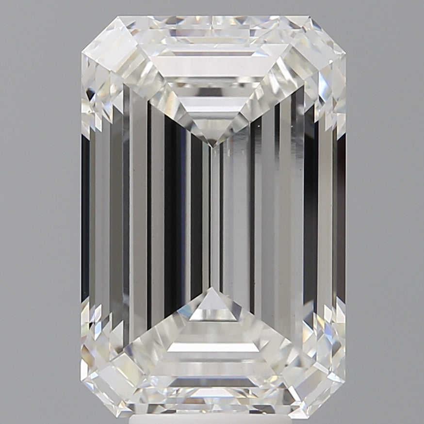9.05 Carat Emerald Shaped, Ideal Cut, F Color, VS2 Clarity, IGI Certified Lab Grown Diamond