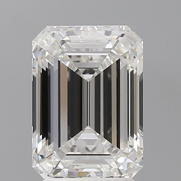 2.58 Carat Emerald Shaped, Ideal Cut, E Color, VVS2 Clarity, IGI Certified Lab Grown Diamond