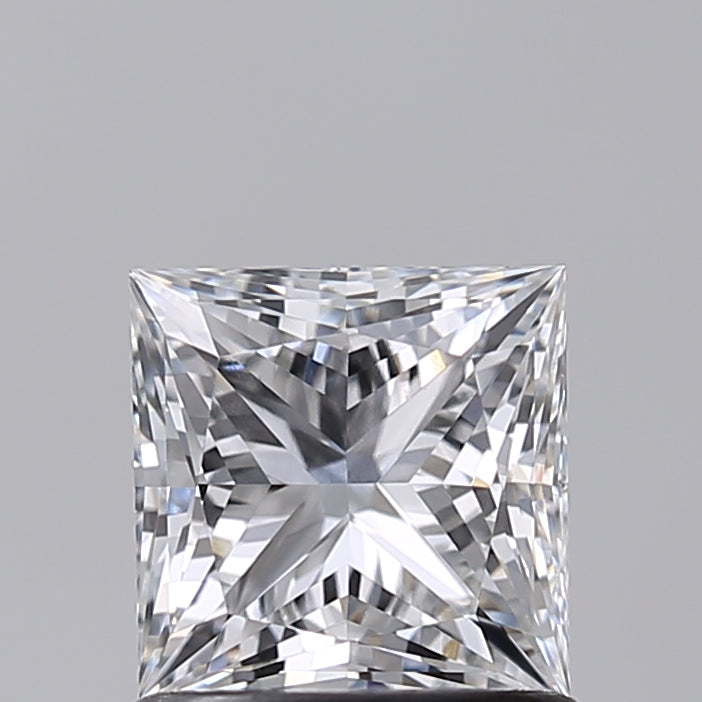 1.02 Carat Princess Shaped, Ideal Cut, D Color, VVS2 Clarity, IGI Certified Lab Grown Diamond