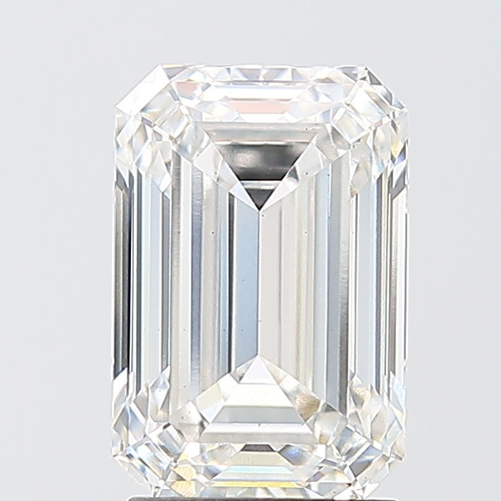 2.58 Carat Emerald Shaped, Ideal Cut, E Color, VS1 Clarity, IGI Certified Lab Grown Diamond