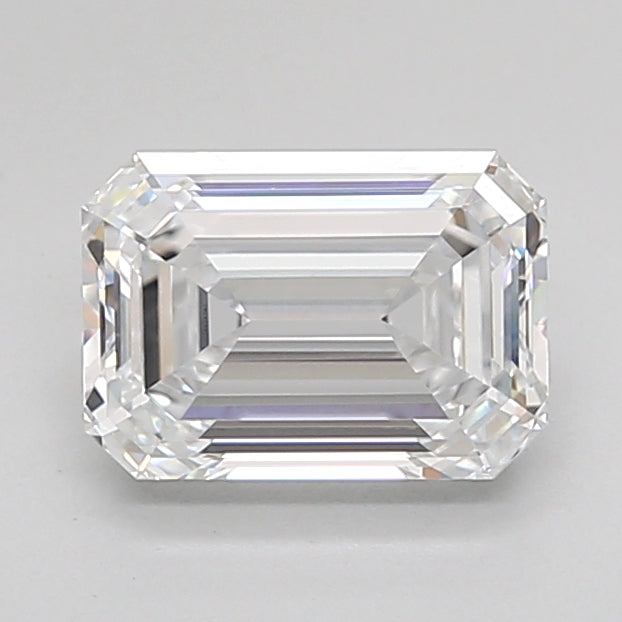 1.57 Carat Emerald Shaped, Ideal Cut, D Color, IF Clarity, IGI Certified Lab Grown Diamond